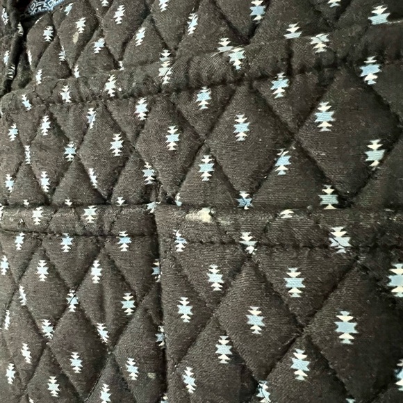 Vintage Vera Bradley Black Zipper Tote Floral Pattern - Picture 2 of 4